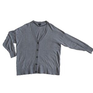 Torrid Womens Size 1 Gray Button Front Cardigan Sweater Long Sleeve Plus Size